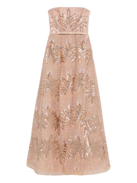ELIE SAAB sequin-embellished strapless dress