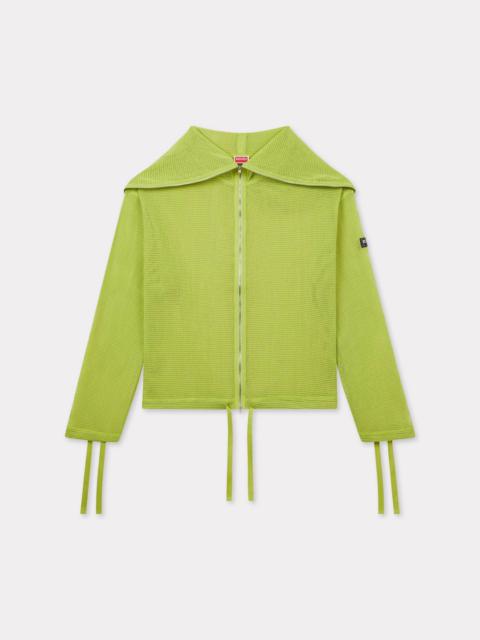 KENZO Zip-up hooded sweatshirt in mesh