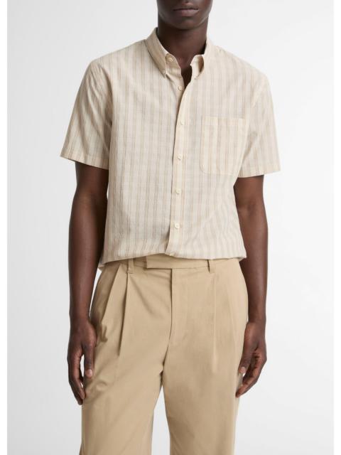 Vince Corbin Stripe Cotton-Blend Button-Down Shirt