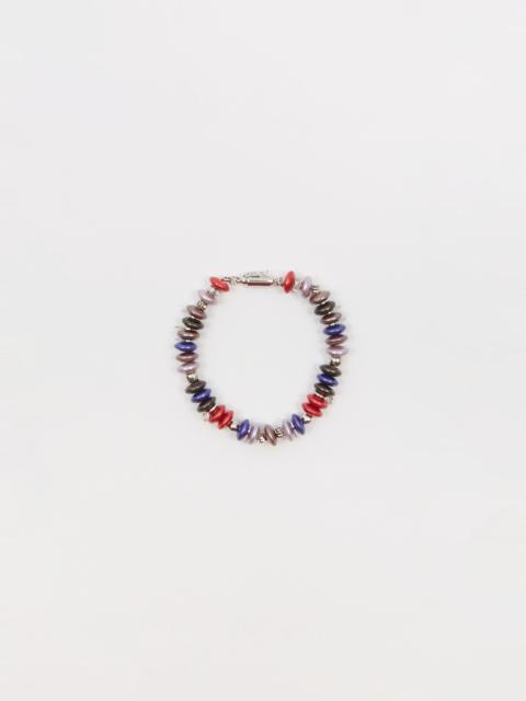 sacai Pearl Disc Bracelet — Red