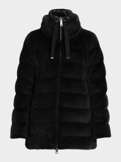 Herno Alternative Fur A-Shape Down Jacket
