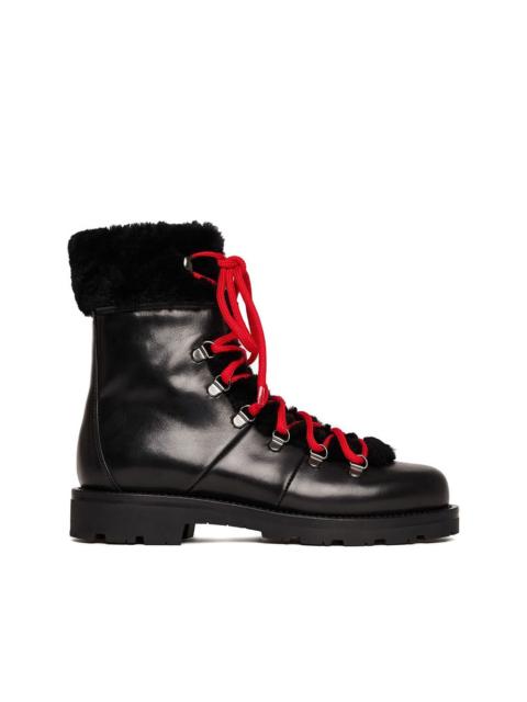 SCAROSSO lace-up shearling boots