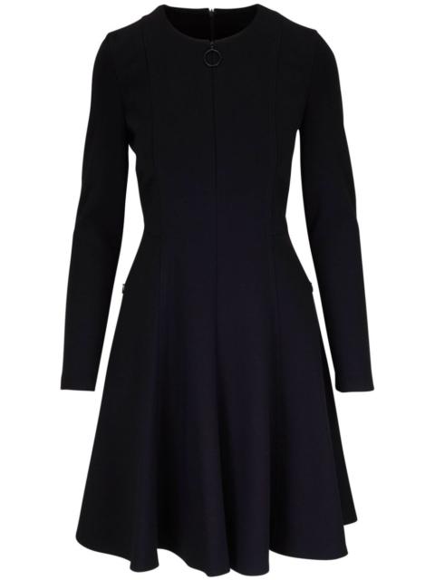AKRIS zip-up panelled flared midi dress