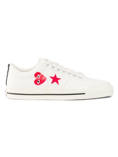 Comme des Garçons PLAY Unisex One Star Low-Top Sneakers - White
