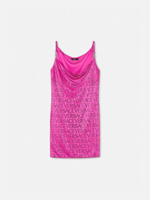 VERSACE Crystal Versace Allover Mini Dress
