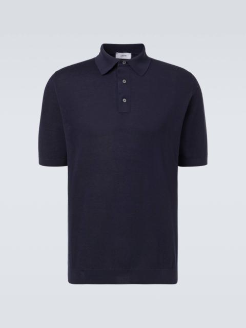 LARDINI Cotton piqué polo shirt