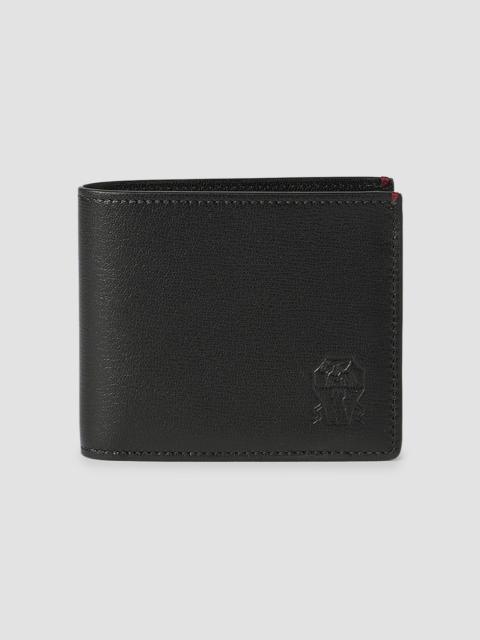 Brunello Cucinelli Men's Brushed Leather Wallet - Black