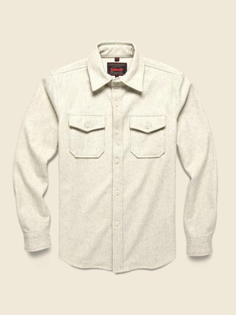 Schott CPO Wool Shirt - Oatmeal
