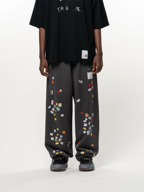 Maison MIHARAYASUHIRO Price Tag Sticker Printed Sweat Pants