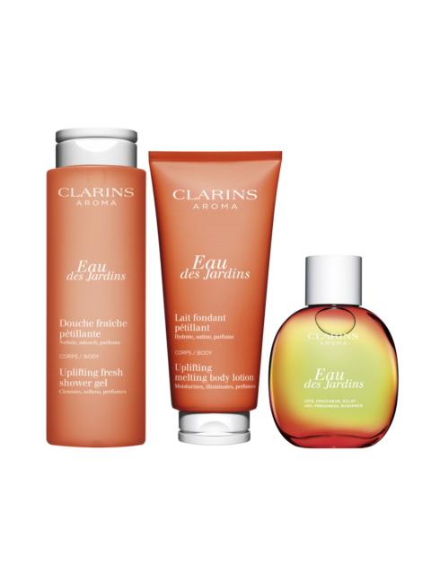 CLARINS Eau des Jardins Trio -Body Wash, Body Lotion & Fragrance Set