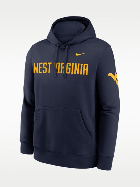 Nike West Virginia Sideline Club Men's Nike College Pullover Hoodie
