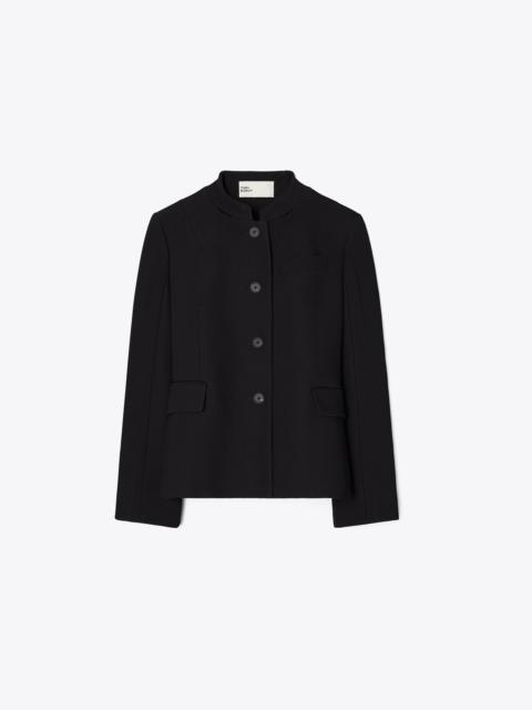 TORY BURCH Viscose and Cotton Crepe Jacket