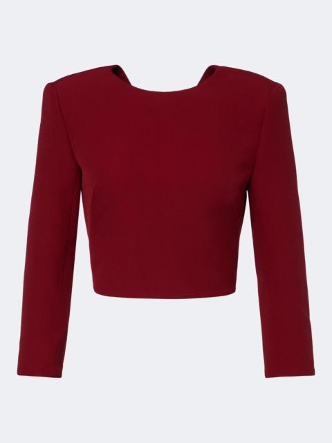 Safiyaa Yura cropped crêpe top