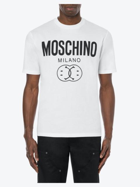 Moschino DOUBLE SMILEY® LOGO ORGANIC JERSEY T-SHIRT