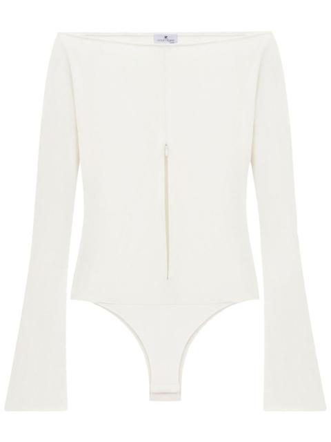 courrèges off-shoulder zipped bodysuit