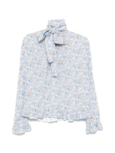 N°21 bow floral blouse