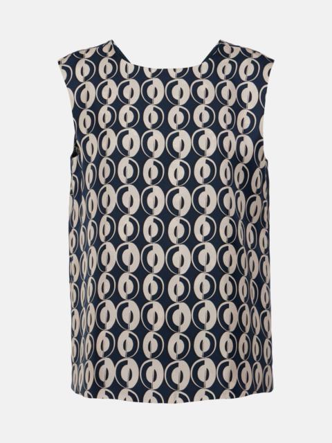 'S Max Mara Timetop printed silk top