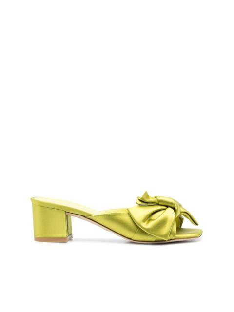 Stuart Weitzman bow-detail leather mules