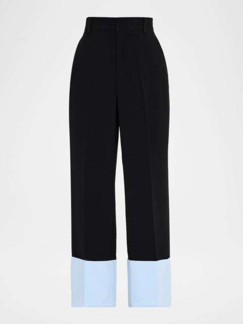 Cinq à Sept Maesa Wide-Leg Cuffed Pants