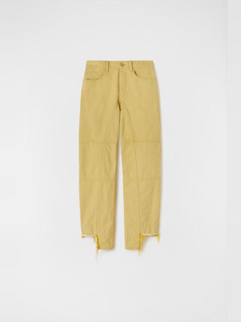 Jil Sander pressed-crease tailored trousers - Yellow