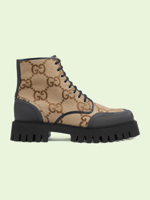 GUCCI Men's maxi GG lace-up boot