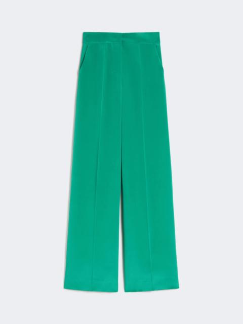 Max Mara PALANCA Silk crêpe de chine Tuxedo trousers - GREEN