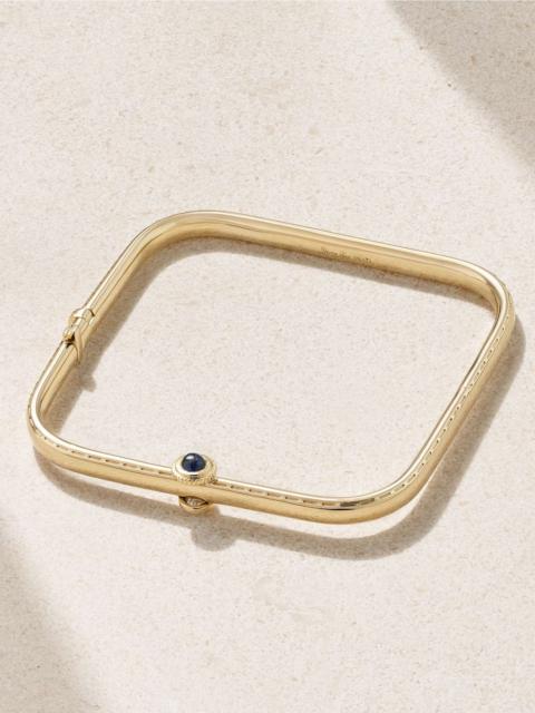 Yvonne Léon Jonc Gousset 9-karat gold, sapphire and diamond bracelet Gold