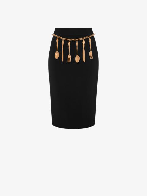 Moschino CUTLERY CHARMS CADY SKIRT