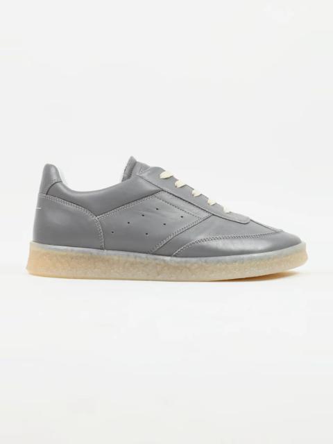 MM6 Maison Margiela Leather 6 Court Sneakers - Grey