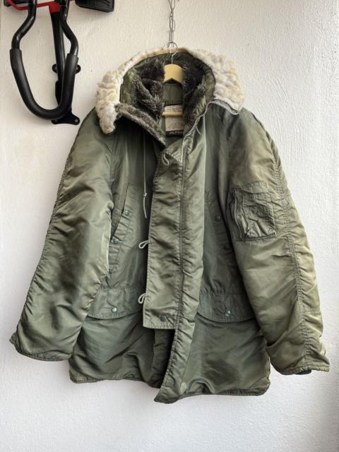 Other Designers Alpha Industries × Vintage - VINTAGE ALPHA INDUSTRIES N-3B BOMBER FLIGHT JACKET USA