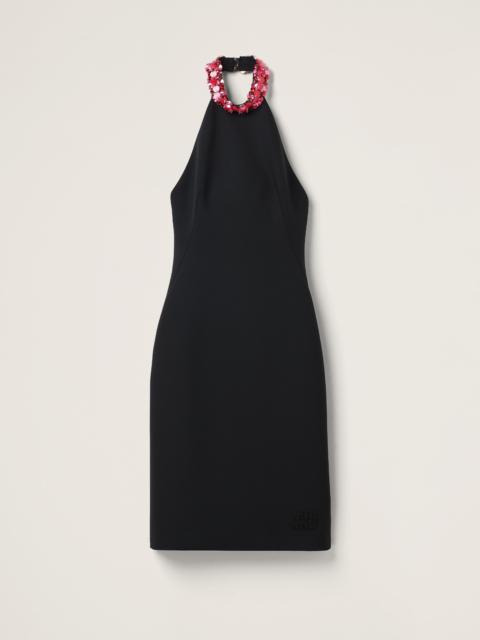 Miu Miu Embroidered grain de poudre dress