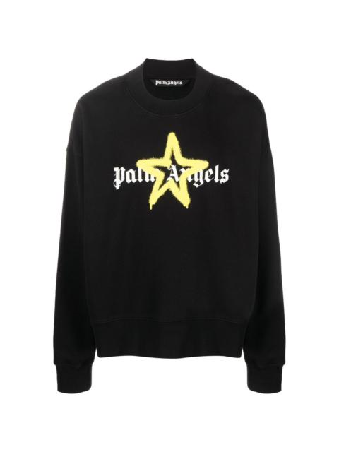 star sprayed-print sweatshirt
