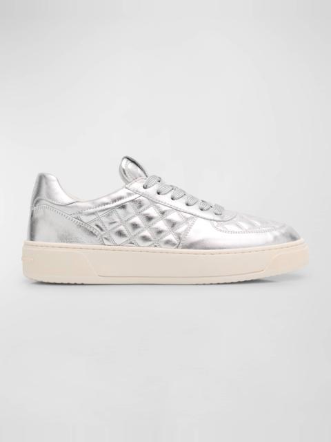 Courtside Quilted Metallic Low-Top Sneakers