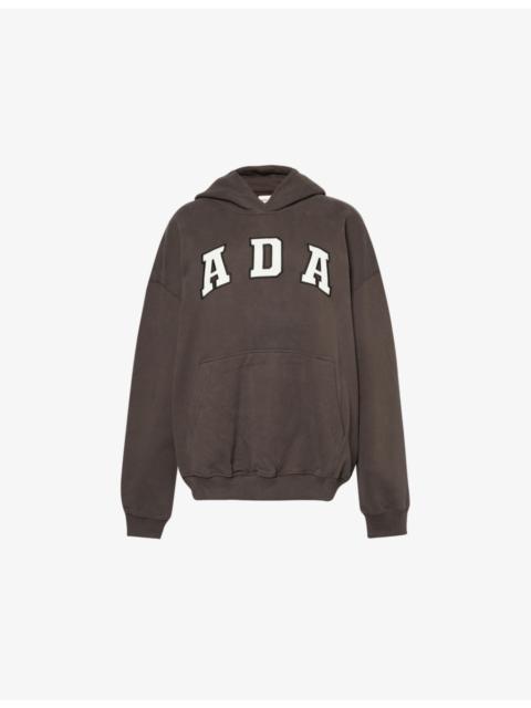 ADANOLA Logo-Embroidered Oversized-Fit Cotton Hoody