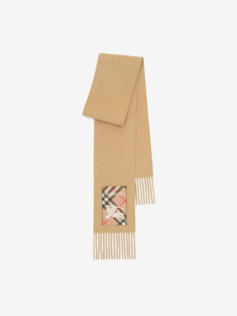 Burberry Narrow Check Label Cashmere Scarf