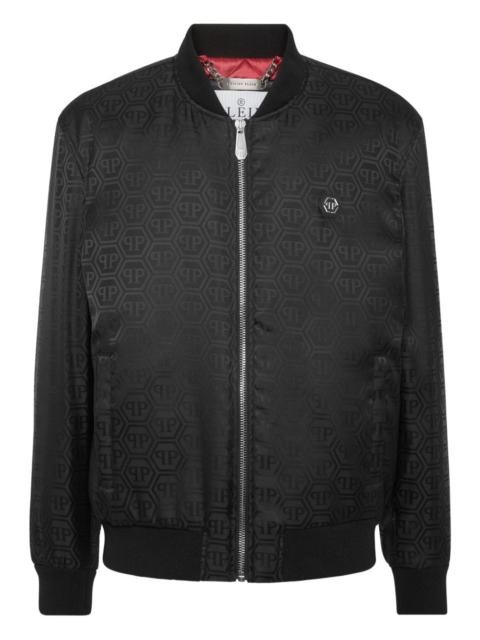PHILIPP PLEIN monogram jacquard bomber jacket