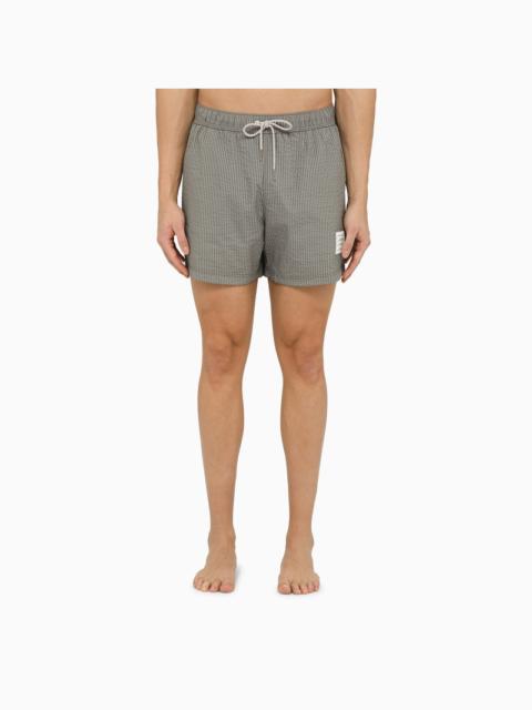 Med grey striped swim shorts