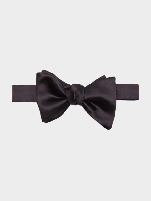 Brunello Cucinelli Basic Solid Silk and Cotton Bow Tie