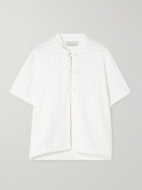 LIBEROWE Hetty Checked Cotton-blend Bouclé-tweed Shirt