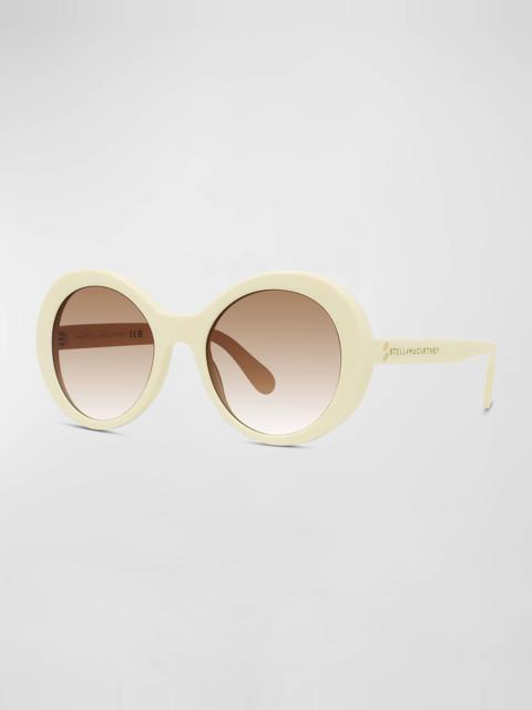 Stella McCartney Oversized Plastic Round Sunglasses