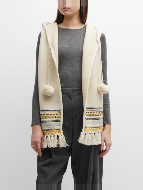 Loro Piana Hooded Bernina Cashmere Scarf