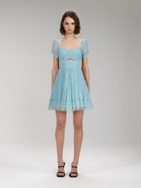 Chiffon Cut Out Mini Dress