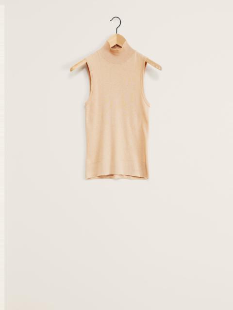 SEAMLESS SLEEVELESS HIGH NECK TOP