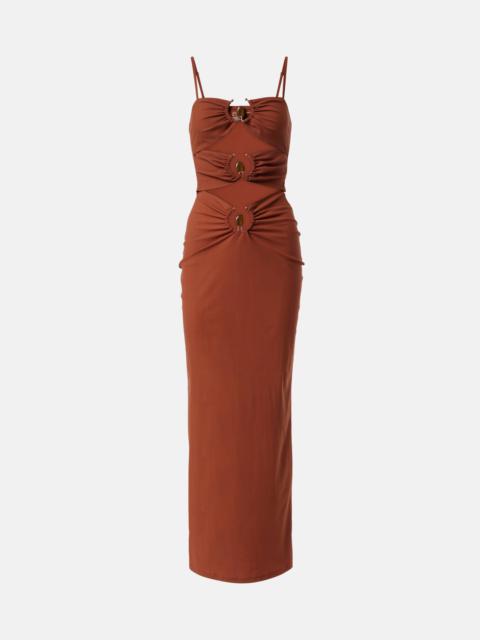 CHRISTOPHER ESBER Pierced Orbit cutout jersey maxi dress