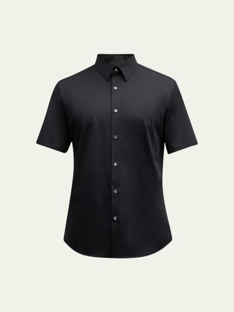 Theory Men's Irving Short Sleeve Shirt in Structure Knit