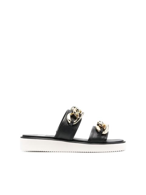 MICHAEL KORS Scarlett 30mm chain-link leather slides