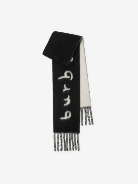 Burberry Reversible Logo Alpaca Wool Blend Scarf