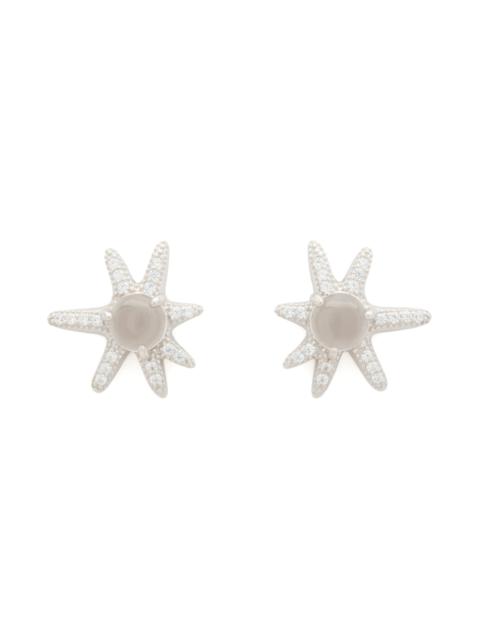 Collina Strada SILVER CLEAR ASTER EARRINGS