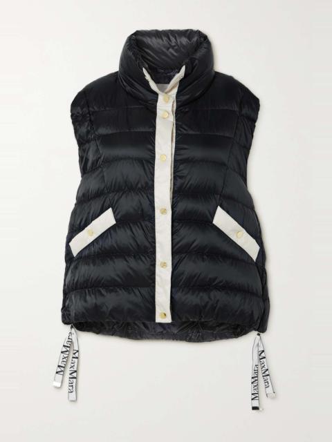 Max Mara The Cube quilted two-tone shell down vest