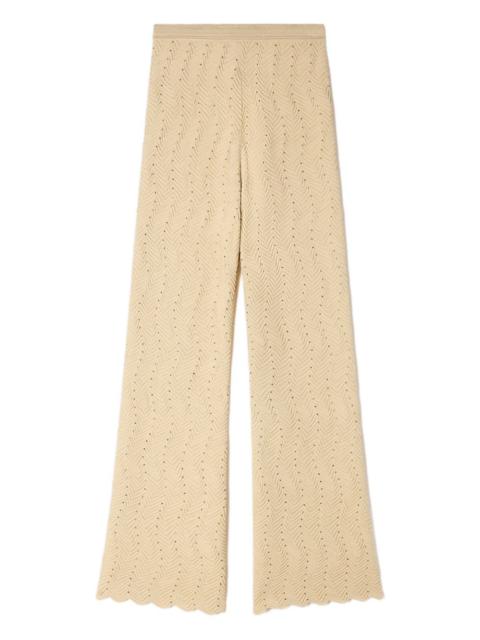 Sandro geometric-pattern textured trousers